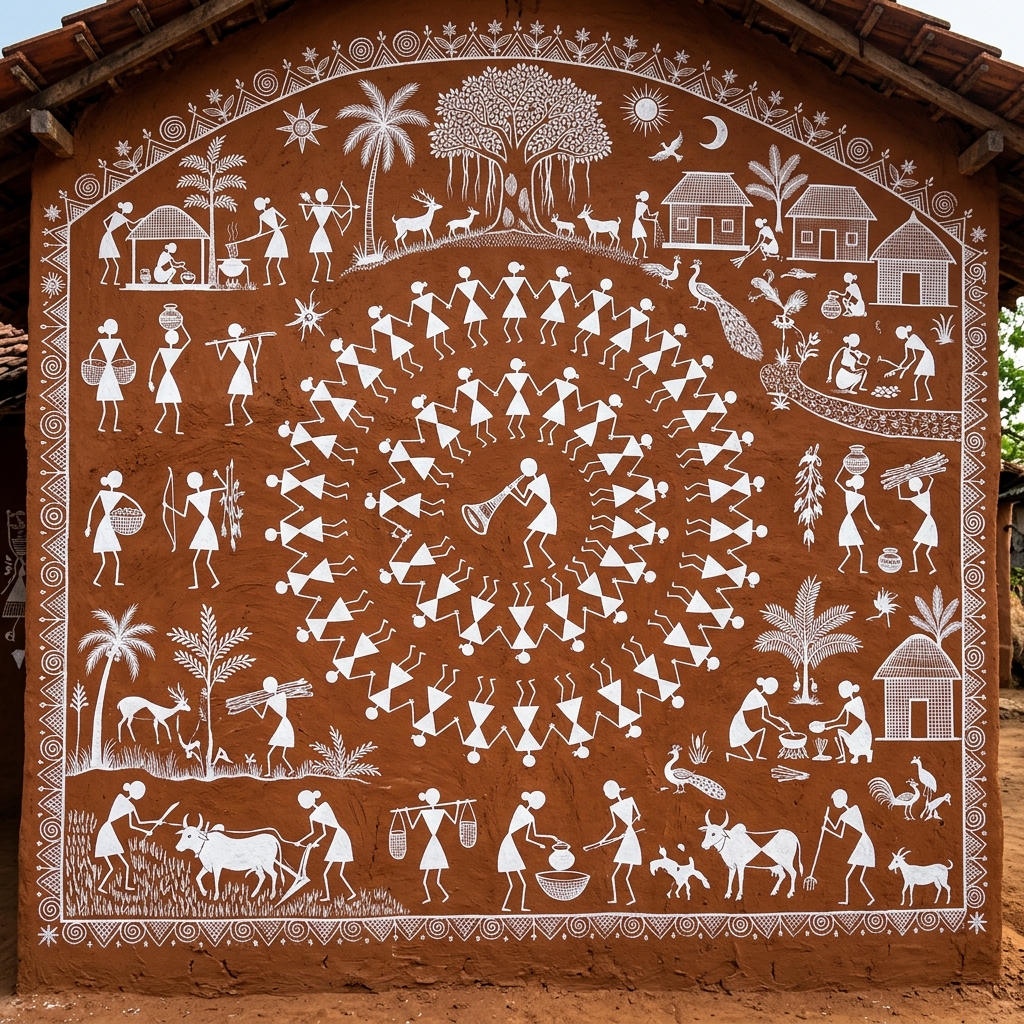Warli Art Mural